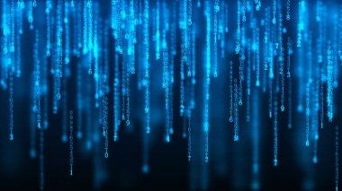 Dijital arka plan. Büyük veri. Hacker konsepti. Soyut matris. Bilgisayar birçok sayı üretti. Üç Boyut