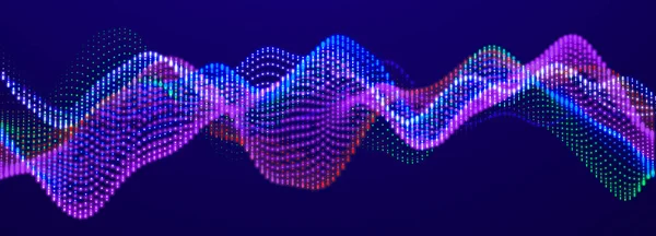 Abstrakte Welle Von Teilchen Schallwellenelement Equalizer Für Musik Visualisierung Von — Stockfoto