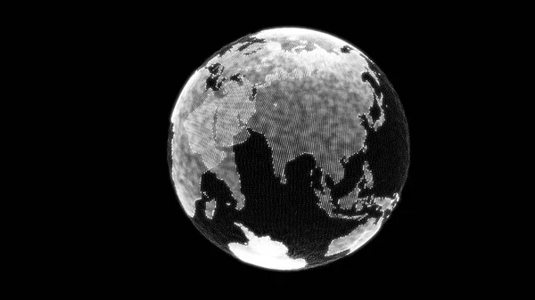 World map with points composition. Global network connection. Science and technology. 3D rendering.