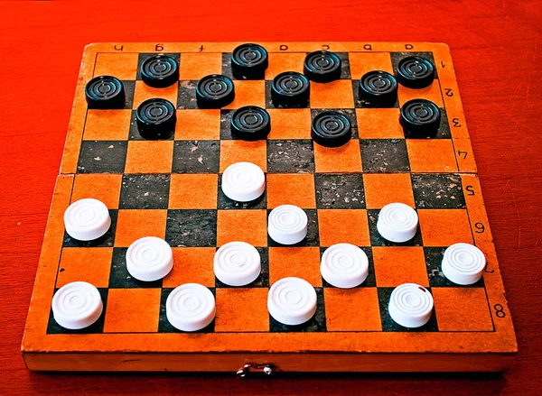 Beginning Checkers Game — Stock Photo, Image