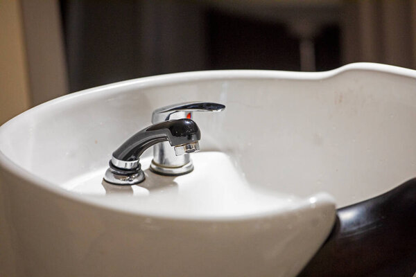 sink for washing head in beauty salon