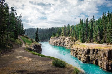 Turkuaz Yukon Nehri, Miles Canyon, Yucon Kanada