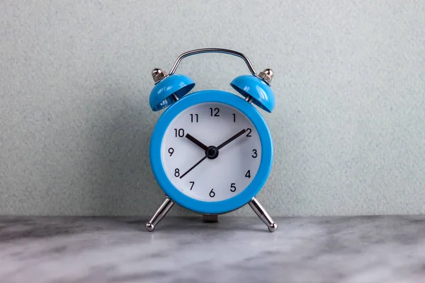 Blue alarm clock retro style — Stock Photo, Image