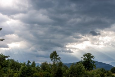 kara bulutlar dramatik peyzaj