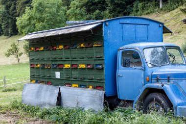 Kamyonda arı kovanı