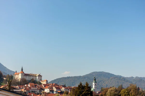 Kranj 斯洛文尼亚美丽的小镇在阿尔卑斯山风景 — 图库照片