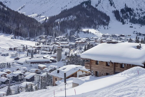 winter luxury wooden chalet Austria ski resort