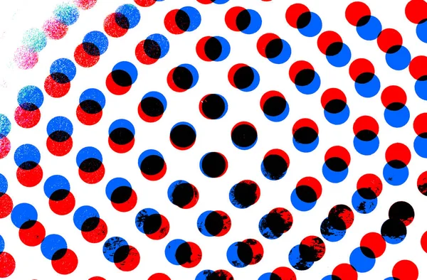 추상적 인 빨간색과 파란색 점 패턴은 배경이 될 수 있습니다 — 스톡 사진