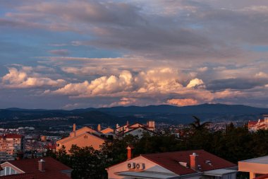 dramatik bulutlar güzel gün batımı