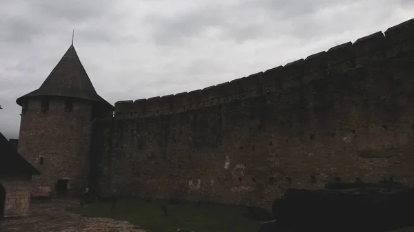 Binnen Muren Van Khotyn Fortress Khotyn Oekraïne — Stockfoto