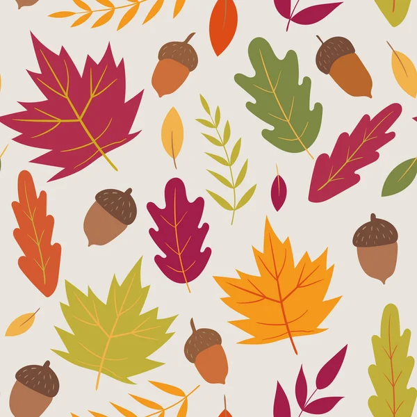 Осенний Вектор Бесшовный Осеннее Настроение Текстильного Дизайна Оберточной Бумаги — стоковый вектор