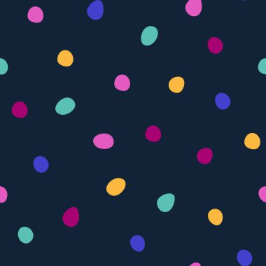 Soyut, pürüzsüz desen. Çok renkli noktalı vektör deseni. Puantiyeli modern desen. Tekstil, ambalaj kağıdı ve duvar kağıdı tasarımı için..