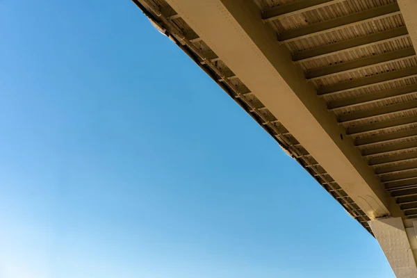 Estruturas Metálicas Sob Ponte Detalhes Diâmetro Ocidental Alta Velocidade São — Fotografia de Stock