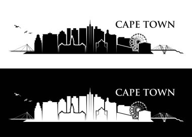 Cape Town, Güney Afrika, vektör çizim