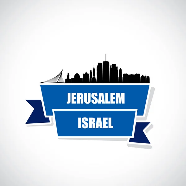 Jerusalem Israel Vector Illustration — Stock Vector