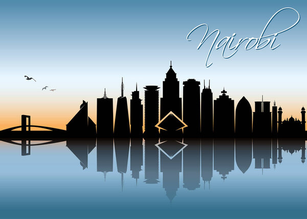 Найроби, Кения, векторная иллюстрация
