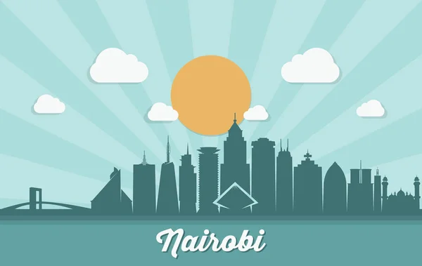 Nairobi Kenia Vektorillustration — Stockvektor