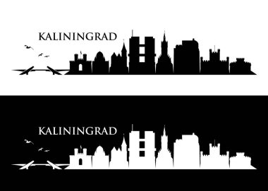 Kaliningrad manzarası - Rusya - vektör çizim