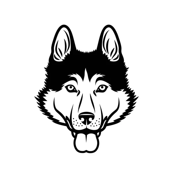 Siberian Husky Hund Isolerade Vektorillustration — Stock vektor