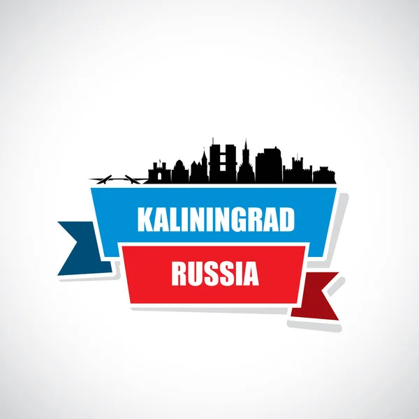 Skyline Kaliningrad Russia Illustrazione Vettoriale — Vettoriale Stock