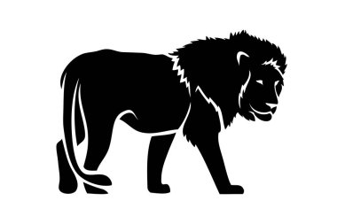 Aslan siluet. vektör çizim