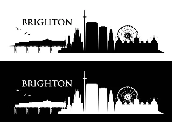 Brighton Panorama Vektorové Ilustrace — Stockový vektor