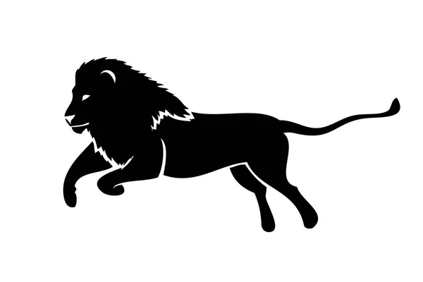 Lion Silhouet Vectorillustratie — Stockvector