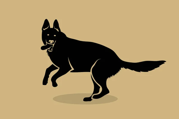 Alman Çoban Köpeği Vektör Çizim — Stok Vektör