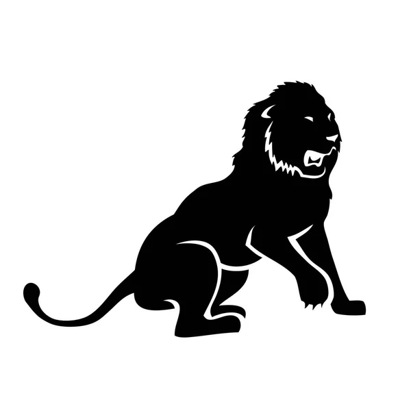 Lion Silhouet Vectorillustratie — Stockvector