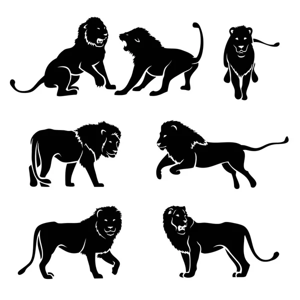 Löwensilhouette Vektorillustration — Stockvektor