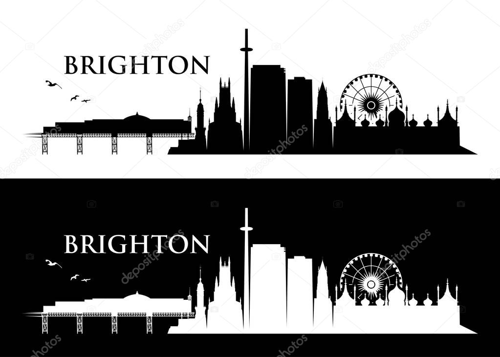 Brighton skyline. vector illustration