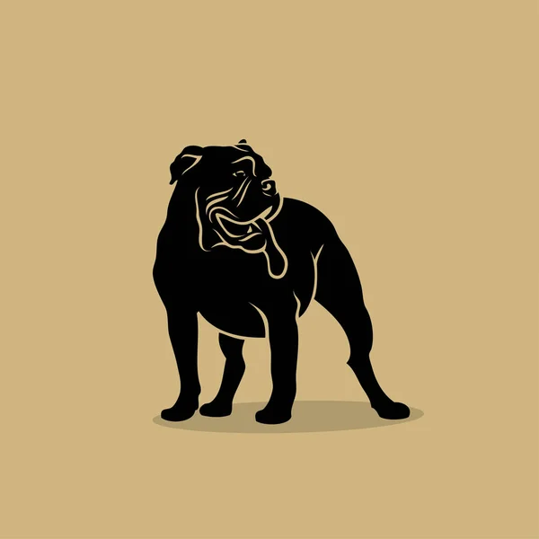 Olde Bulldogge Inglés Ilustración Vectorial — Vector de stock