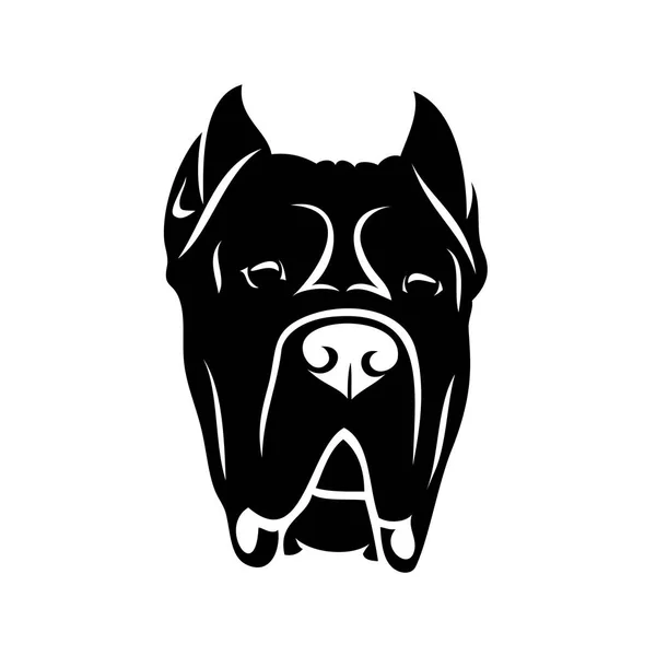 Очерет Корсо Собака Голову Ізольованих Векторні Ілюстрації — стоковий вектор