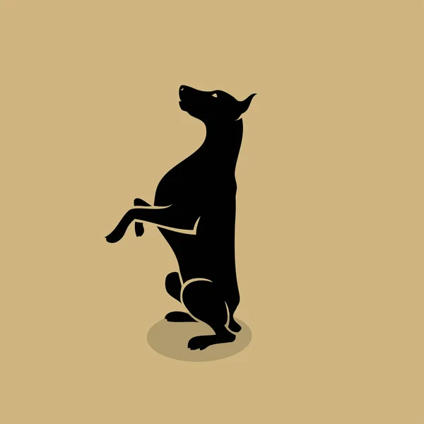 Doberman Pinscher Illustration Vectorielle Isolée — Image vectorielle