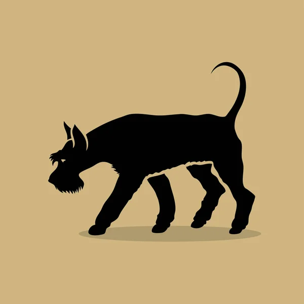 Airedale Terrier Hund Bingley Isolierte Vektorillustration — Stockvektor