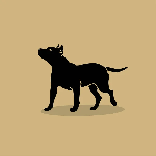 Amerikaanse Staffordshireterriër Hond Geïsoleerde Vectorillustratie — Stockvector