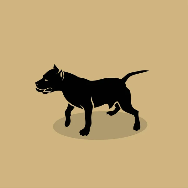 Amerikan Staffordshire Terrier Köpek Izole Vektör Çizim — Stok Vektör