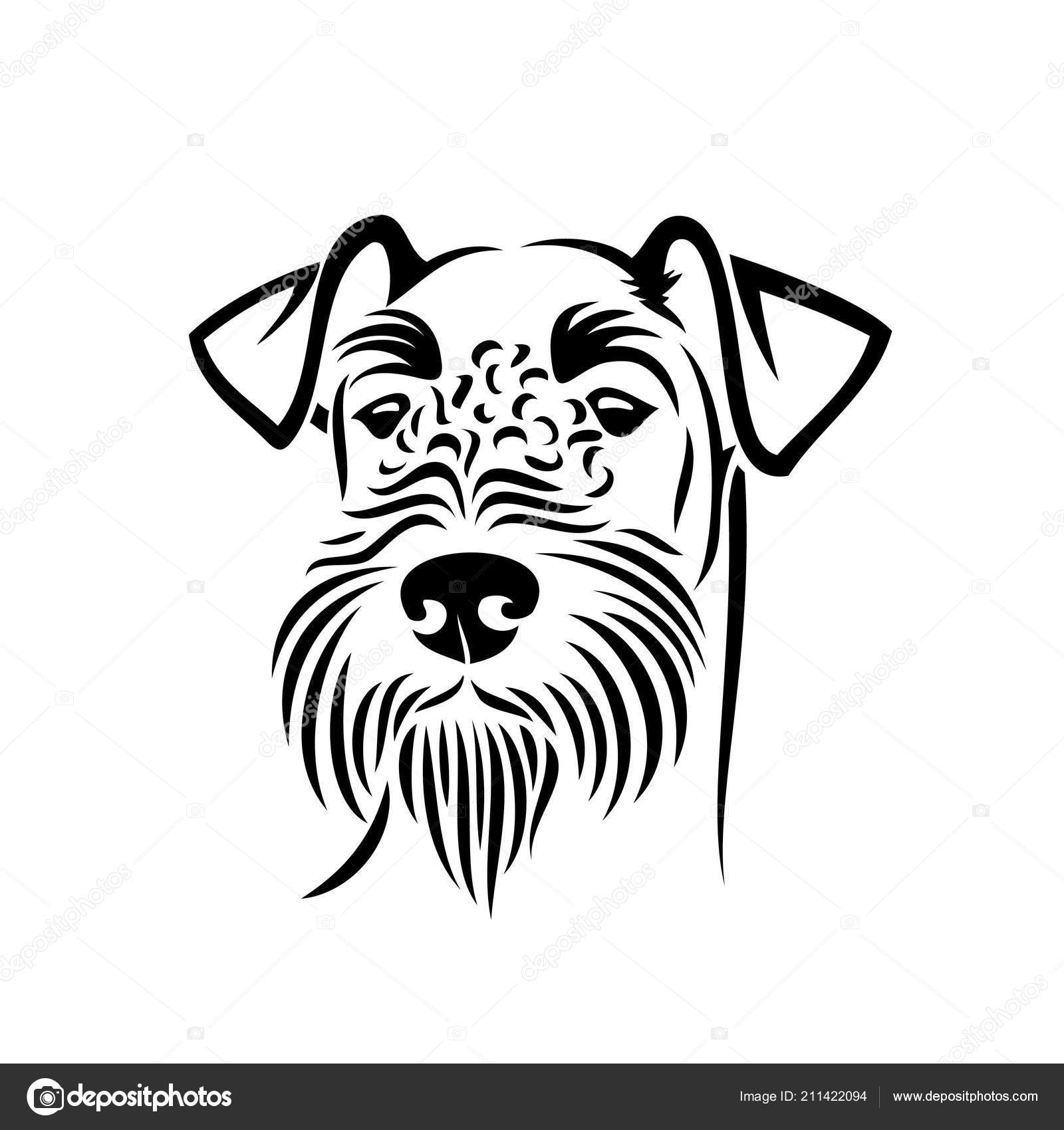 ジャイアント シュナウザー犬シルエット Imagenes De Stock De Arte Vectorial Depositphotos
