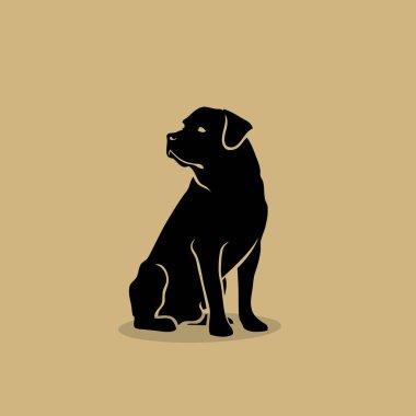 Rottweiler köpek - izole vektör çizim