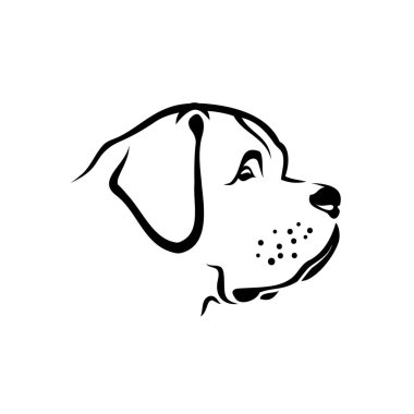 İzole St. Bernard köpeği - St Bernard - vektör çizim özetlenen