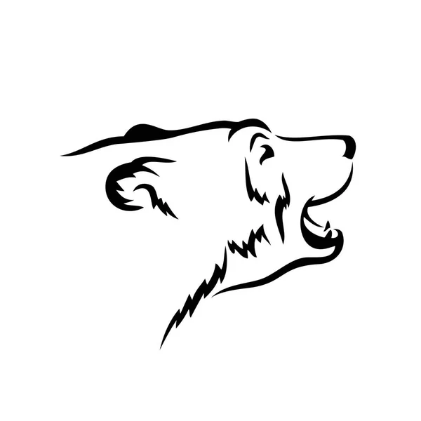 Symbol Medvěda Izolované Vektorové Ilustrace — Stockový vektor