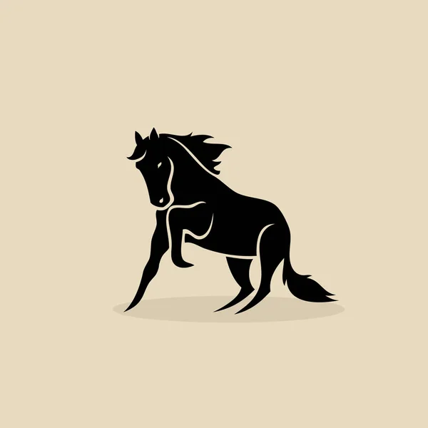 Sílhueta Cavalo Ilustração Vetorial Isolada — Vetor de Stock