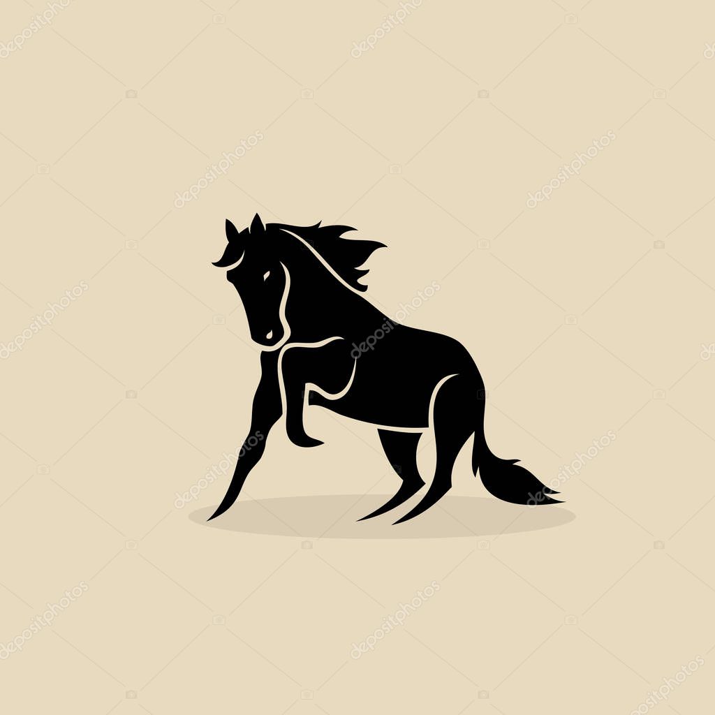 Horse silhouette - isolated vector illustration