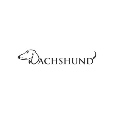 Dachshund baş izole tek renkli resimde ile kayıt