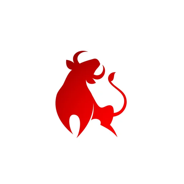 Bull Symbol Izolované Vektorové Ilustrace — Stockový vektor