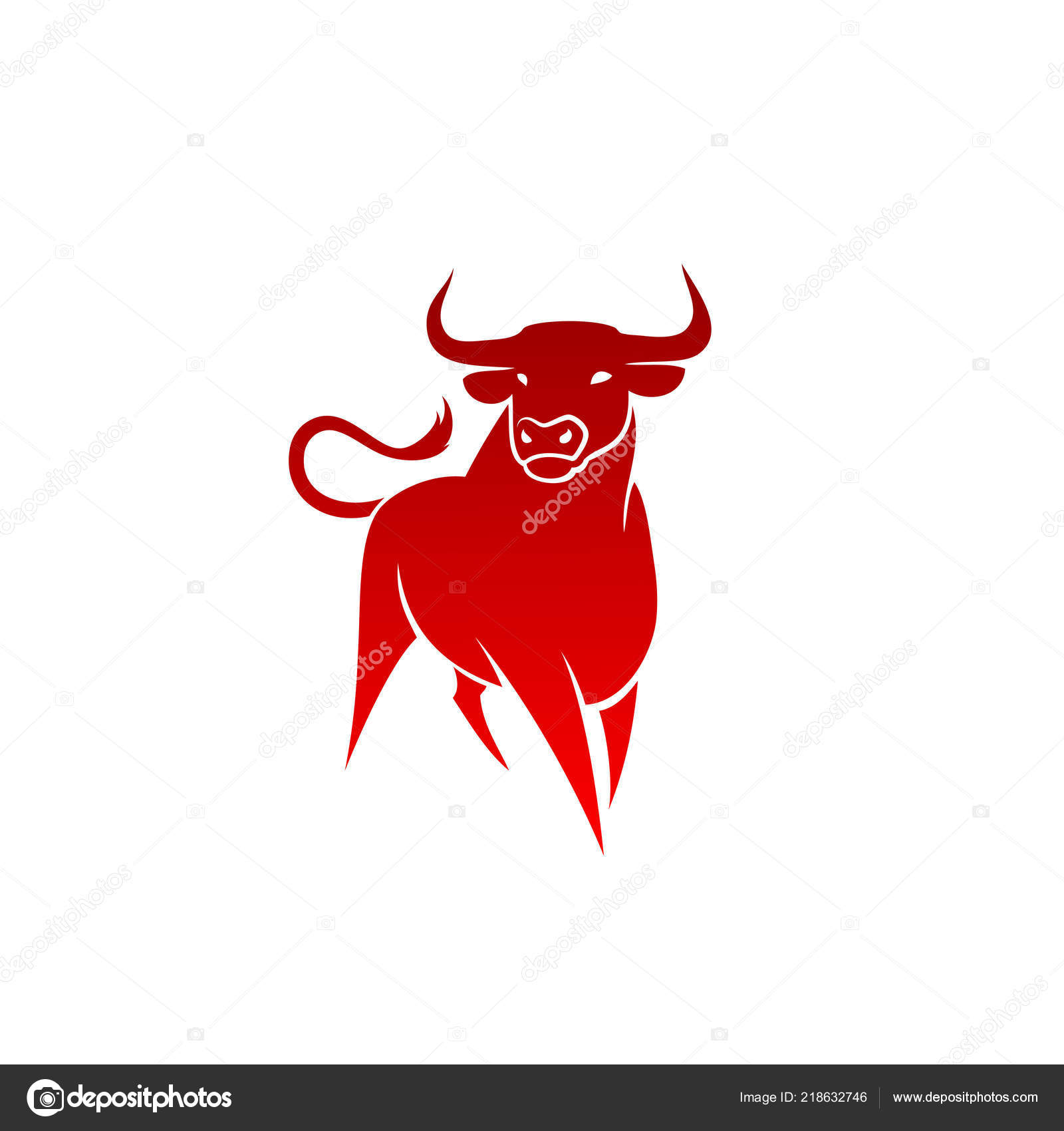 Red Bull Symbol White Background Vector Stock Vector Image by ©  #218632746