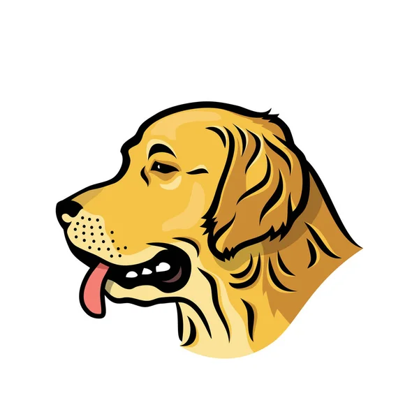 Muselière Golden Retriever Illustration Vectorielle — Image vectorielle