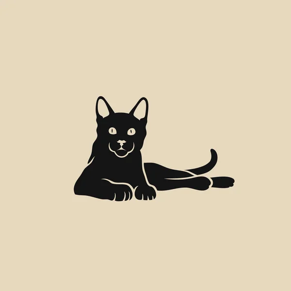 Esfinge Gato Icono Vector Ilustración — Archivo Imágenes Vectoriales