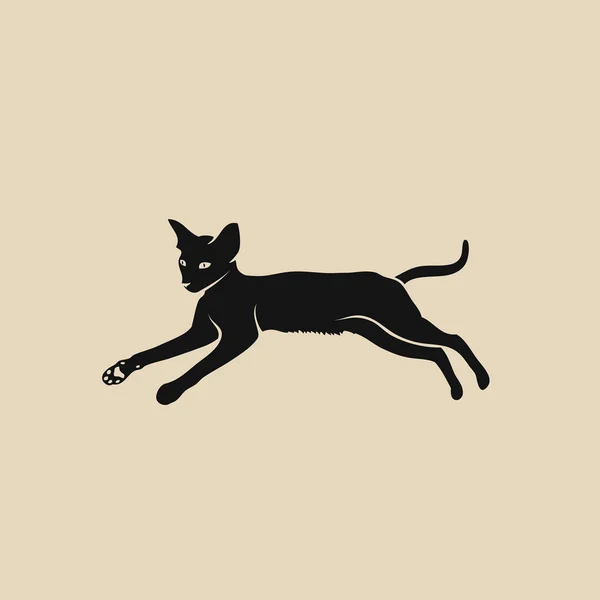 Esfinge Gato Icono Vector Ilustración — Archivo Imágenes Vectoriales