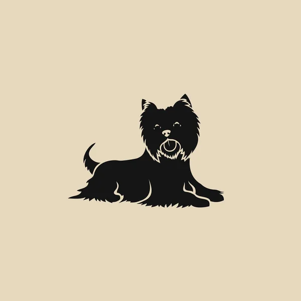 Icône Terrier Yorkshire Illustration Vectorielle — Image vectorielle